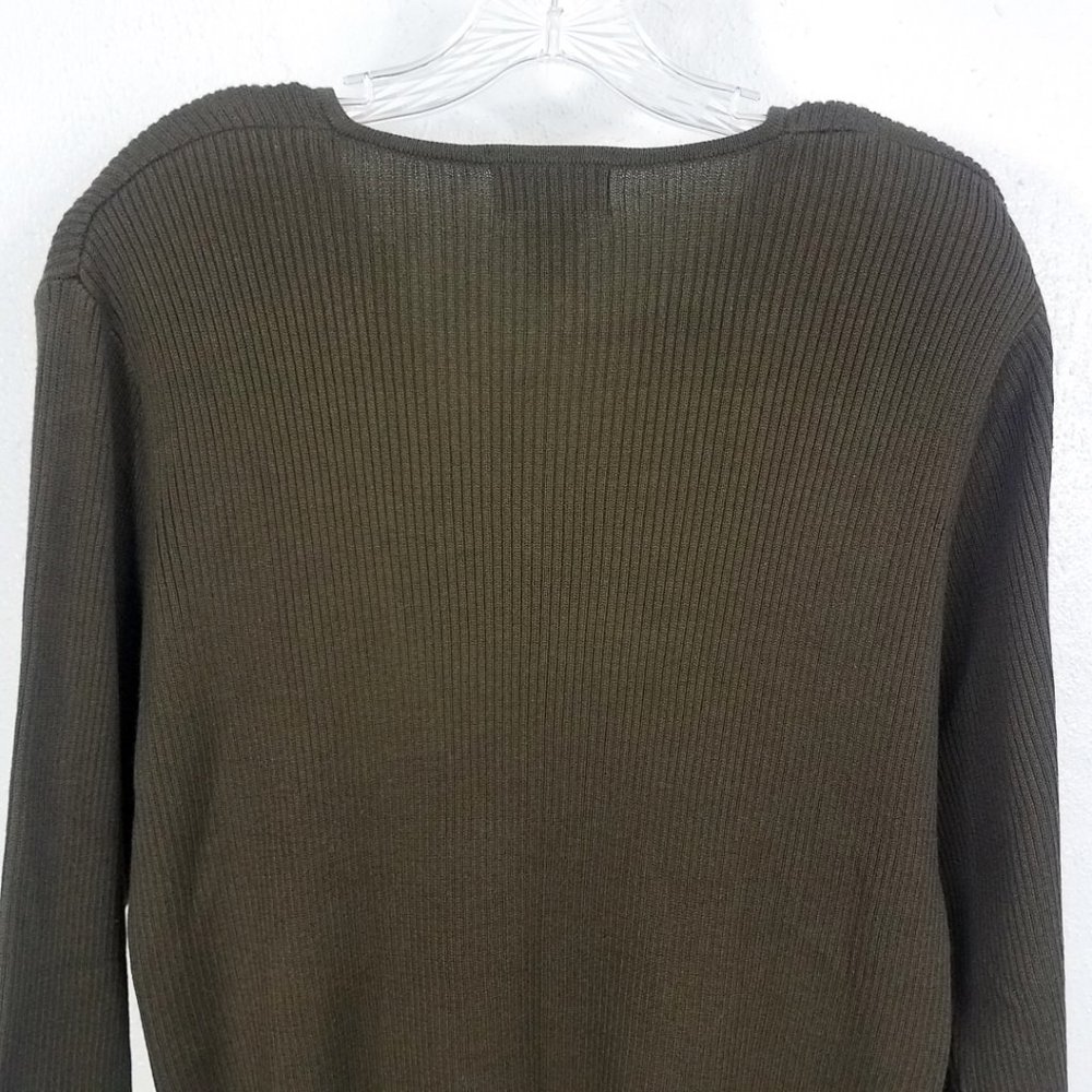 Venezia Jeans & Co. Women's V Neck Long Sleeve Cotton Blend Top Shirt Sweater - Picture 5 of 8